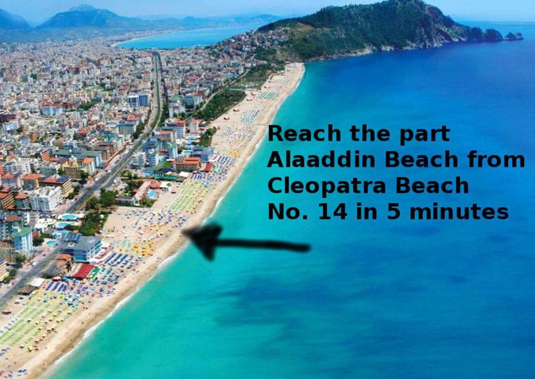 Palm Beach Cleopatra House, Beautiful Private Apartment Just 300 Meters To Cleopatra Beach 14 With Umbrellas, Bikes And Many Extras Included! 알란야 외부 사진